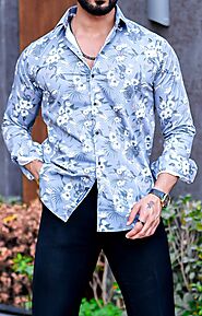 Buy online VOZIA Luxe Floral Printed Shirt for Man