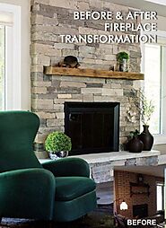 Stone Fireplace Refacing | Reface Brick Fireplace | STONE SELEX