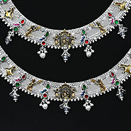 Silver Authentic Royal Indian Rajwadi Bridal Payal for Her