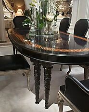 Buy Designer Wooden and Metal Dining Table Online