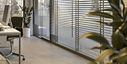 Aluminum venetian blinds for office space - white color