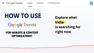 How to use Google Trends to Plan content?