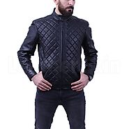 Unique and Warm Men's Quilted Leather Jackets - Perfect for Any Season