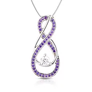 Stunning February Amethyst Infinity Necklace – Purple Gemstone!