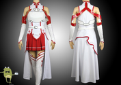 Sword Art Online Asuna Yuuki Cosplay Costume + Wig