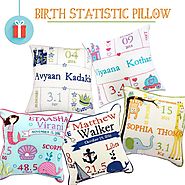 Shop the Birth Statistic Pillows Online At Little West Street