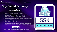 Buy SSN Number - 100% Fresh SSN with Real Driving License