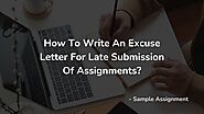 Excuse Letter For Late Submission Of Assignments Sample