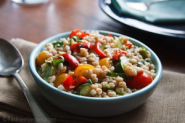 Farro Salad with Tomatoes and Grilled Zucchini
