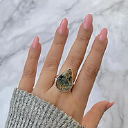 Natural Beauty: Spectropyrite Druzy Rings