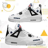 Dallas Cowboys Nfl Personalized Jordan 4 Sneaker - SportySwagZone