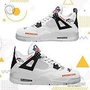 Denver Broncos Nfl Personalized Jordan 4 Sneaker - SportySwagZone