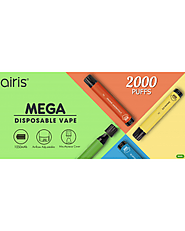 Airis Mega (2000 Puff) Adjustable Airflow Disposable at Smokedale Tobacco