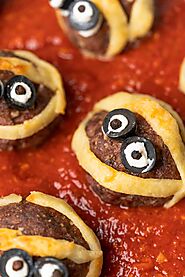 Easy Mummy Meatball Recipe for Halloween - Cast Iron Keto