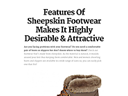 Features Of Sheepskin Footwear Makes It Highly Desirable & Attractive