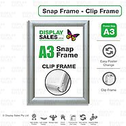 Premium A3 Poster Size Snap Frames (Clip Frame) - Square Corners