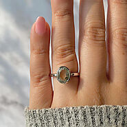 Shop Dainty Green Amethyst Rings Online in Sagacia Jewelry