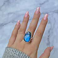 Shop Labradorite Rings Online at Sagaciya jewelry