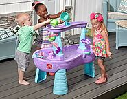 Step2 Rain Showers and Unicorns Water Table, Kids Water and Sand Activity Sensory Playset, Summer Outdoor Toys, 13 Pi...