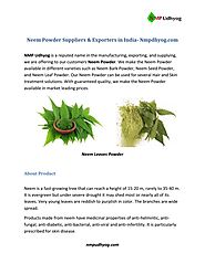 Neem powder suppliers & exporters in india nmp udhyog