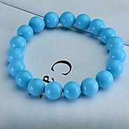 Anniversary Gifts 10mm Turquoise Ball Bracelet