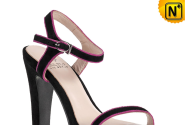 Purple Thick Heel Sandals Shoes CW236231 - cwmalls.com