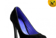 Women Leather Pumps Shoes Black CW261112 - cwmalls.com