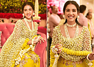 Here’s How Radhika Merchant’s Floral Haldi Dupatta Was Designed! - ShaadiWish