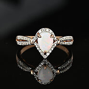 Rose Gold Diamond Cluster Halo Opal Vintage Jewelry piece – Boylerpf