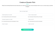 AI-generated Elevator Pitch for your Startup