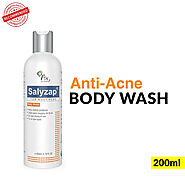 2% Salicylic acid, 1% Azelaic acid, 0.1% Tea tree oil | Salyzap Body Wash for Body Acne | Salicylic Acid Body Wash