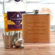 Personalised Hip Flask Gift Sets | Engraved Hip Flask Presents