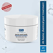 2% Salicylic + 0.5% Hyaluronic + 2.5% Lactic Acid FCL Penta Peel Pads for Removes Dead Skin and De Tan