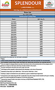 Apex Splendour Price List - Latest Price List 2024