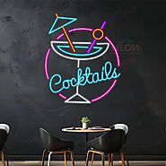 Cocktails Neon Sign for Bar – Sparky Neon