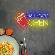 Fast Food Open Neon Sign – Sparky Neon