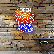 Chinese Food Open Neon Sign Kitchen Led Light – Sparky Neon