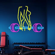 Neon Woman Barbell Sign Led Light – Sparky Neon