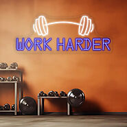 Work Harder Neon Sign Gym Led Light – Sparky Neon