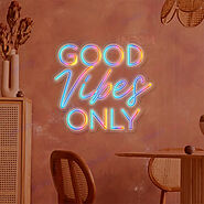 Good Vibes Only FloRo Neon Sign Online India – Sparky Neon