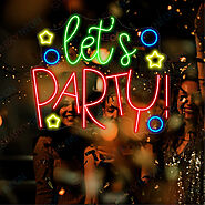 Let's Party Neon Sign Parties Led Light – Sparky Neon