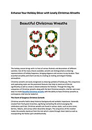 Enhance Your Holiday Décor with Lovely Christmas Wreaths | PDF