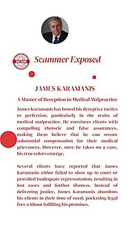 Beware of James Karamanis's Legal Fraud