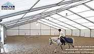 Classic A roof tent for horse training