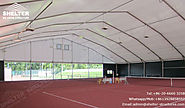 Polygonal tent for tennis court