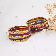 Multicolor gold bangles regular use