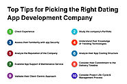 Tips for Choosing the Right Dating App Development Company