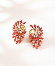 Tangerine Princess Diamond Studs