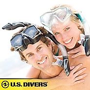 U.S. Divers Adult Cozumel Mask/Seabreeze II Snorkel/Proflex Fins/Gearbag