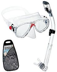 Cressi Marea and Dry Snorkel Combo Set with Carry Bag -Made in Italy